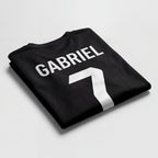 Personalisiertes Fußball Trikot Schwarz mit eigenem Namen und Nummer