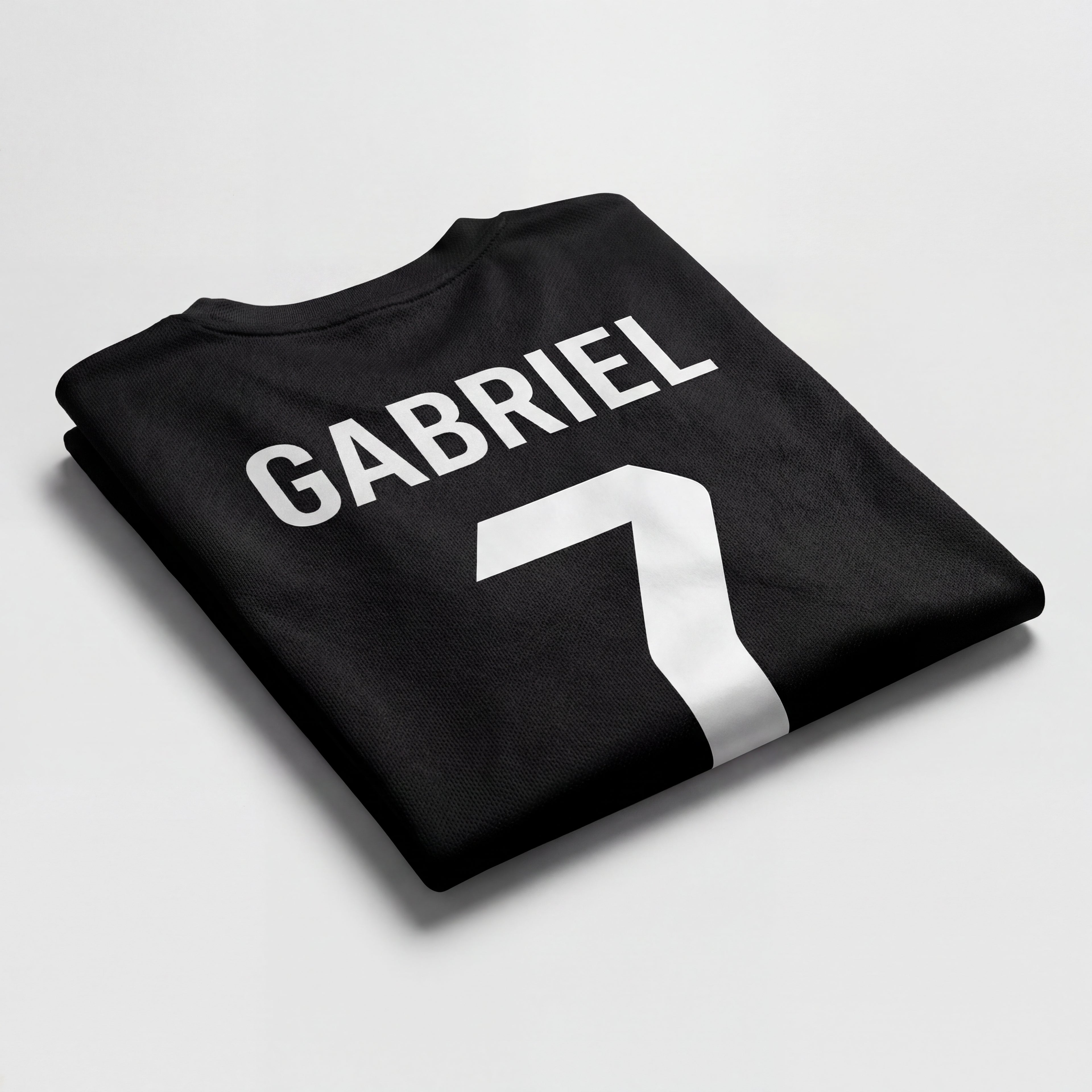 Personalisiertes Fußball Trikot Schwarz mit eigenem Namen und Nummer