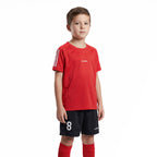 Personalisiertes Kinder-Fußball Set Rot mit Namen und Nummer
