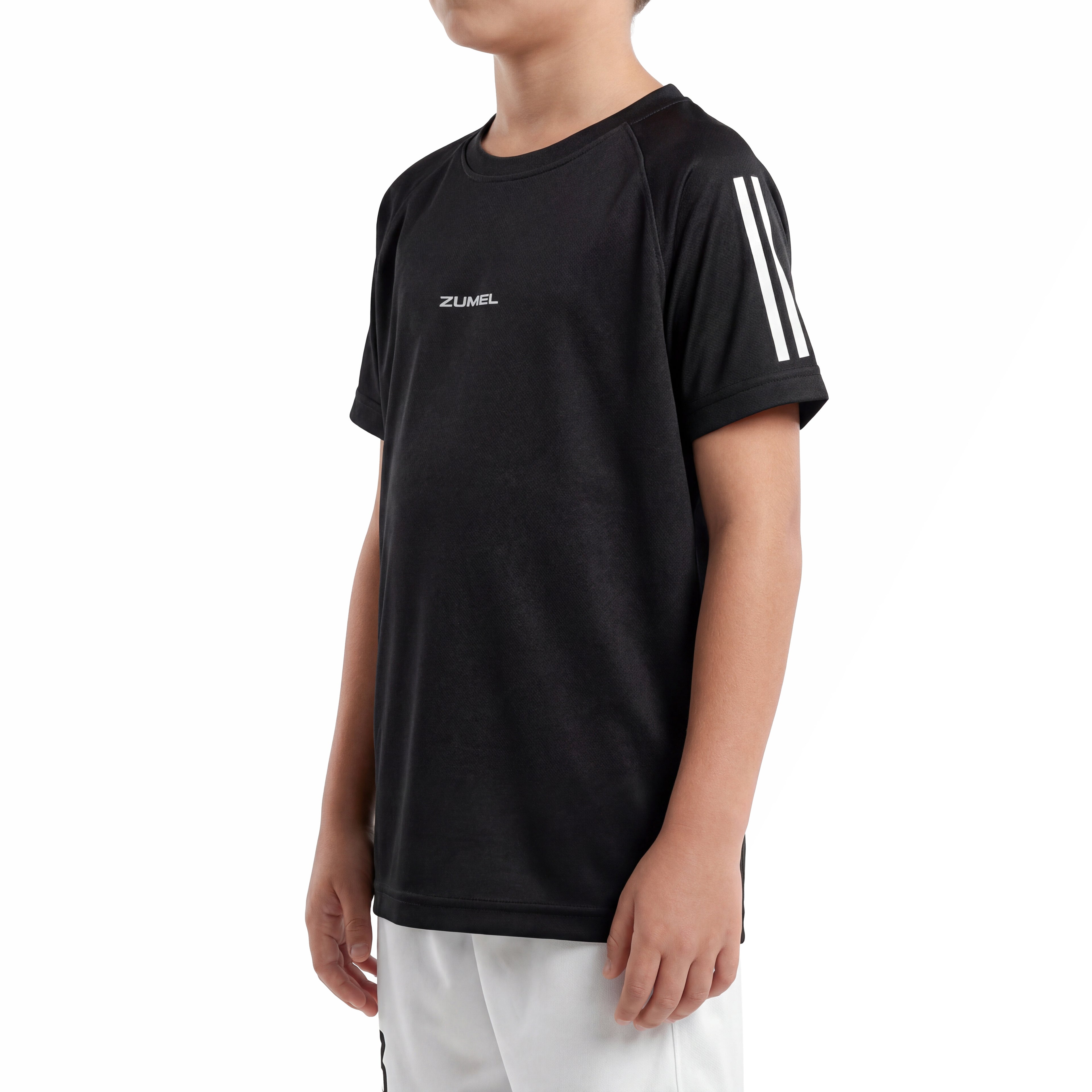 Personalisiertes Kinder-Fußball Set Schwarz mit eigenem Namen und Nummer
